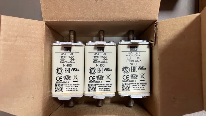 Fusíveis NH00 63A aR - WEG