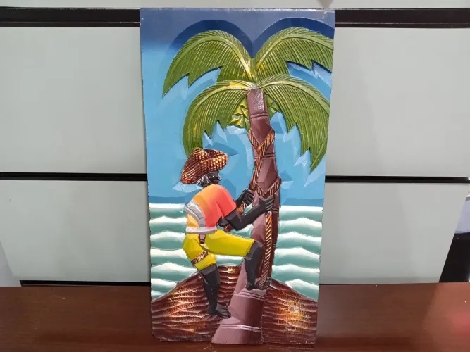 Quadro Entalhe na Madeira 