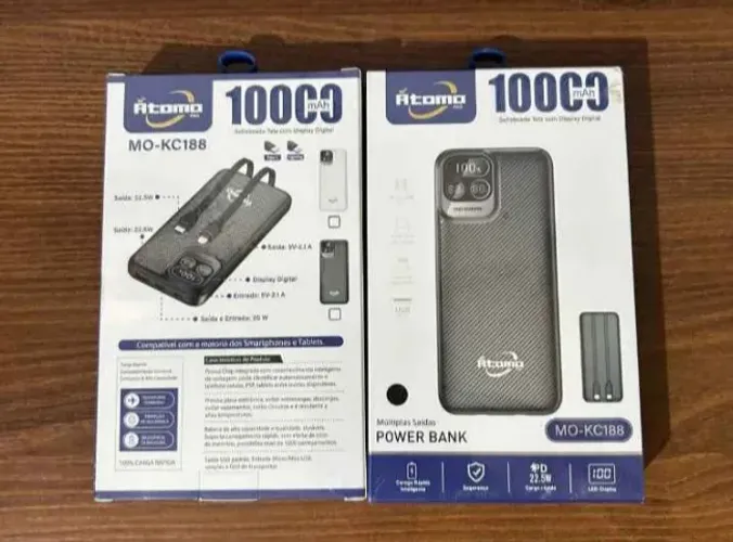 Carregador Portátil Turbo 10000mAh Átomo
