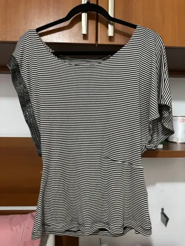 Blusa listrada Espaço fashion