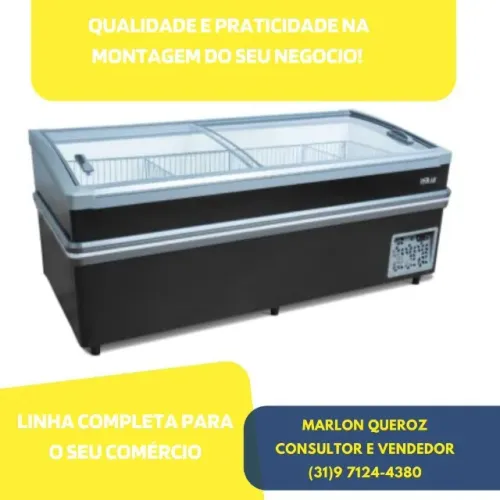 Ilha de Congelados Preta Polar Plus 220v