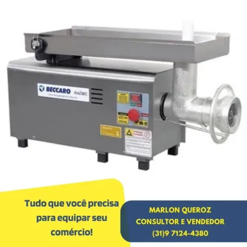 Moedor de Carne Boca 22 Beccaro Inox Bivolt