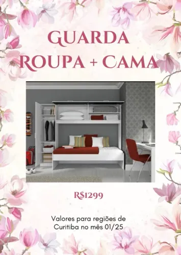 Promoção Guarda Roupa com Cama - 23/01