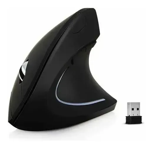 Mouse Óptico Ergonômico Vertical Sem Fio Reduz Tendinite Destro