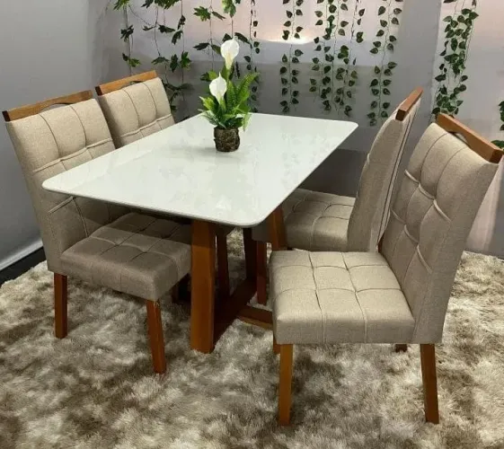 Mesa de Jantar com 4 Cadeiras MADEIRA MACIÇA LINDAAAAAAA
