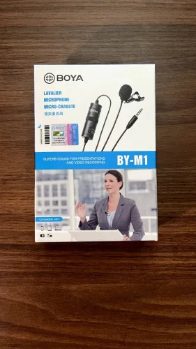 Microfone De Lapela Simples By-m1 Boya Preto