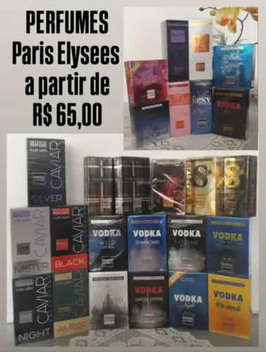 Perfumes Paris Elysees a partir de 65,00. Ótima opção para presentear no Natal. 
