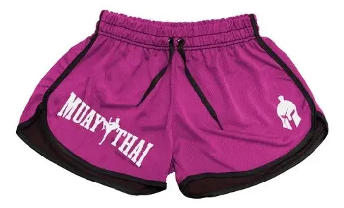 Short Calção Muay Thai Treino Dryfit Bordado Feminino