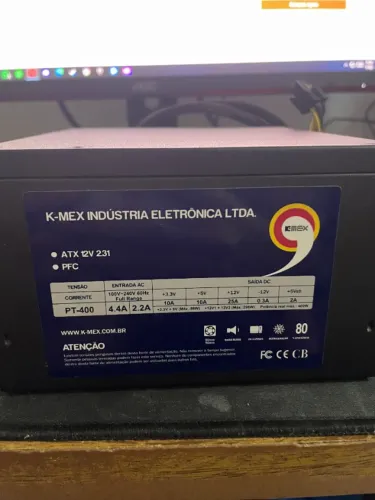 Fonte K-Mex ATX, 400W Real, Bivolt
