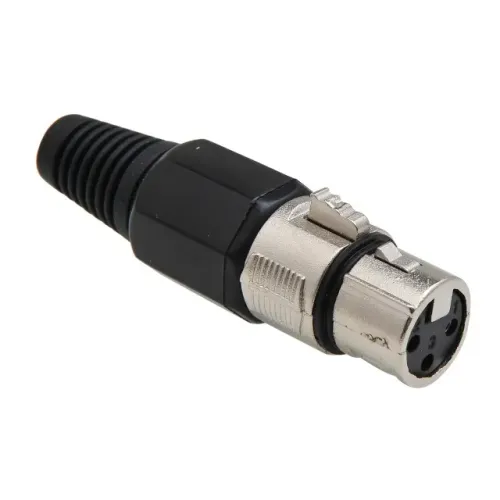 Noobi Informática | Conector Cannon XLR Fêmea Preto
