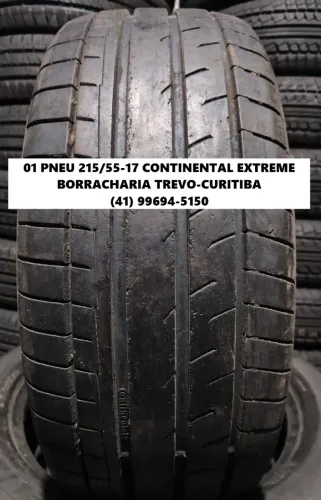 01 pneu 215/55-17 Continental Extreme Contact, 80% de borracha por 280,00