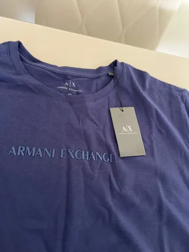 Camiseta Armani Exchange Azul Marinho Original