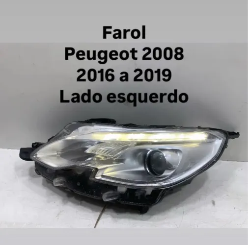 Farol Peugeot 2008 2016 a 2019 - Lado Esquerdo