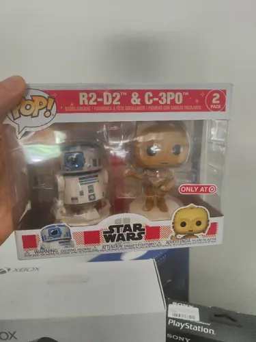 Bonecos Funko Pop Star Wars R2-D2 e C-3PO