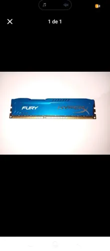 Memória DDR3 8GB Fury HyperX 1600mhz