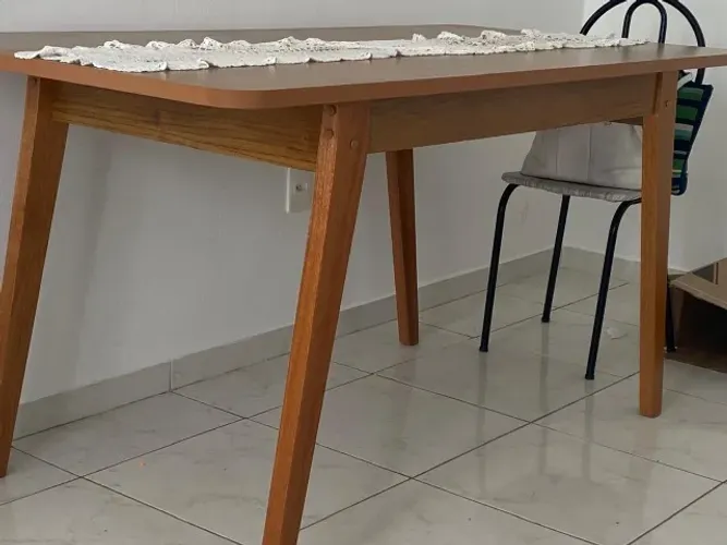 Mesa De Jantar Madeira Maciça Retangular 6 Lugares