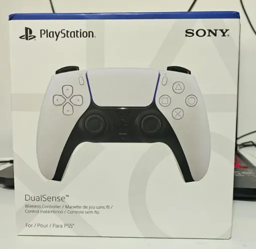 Controle Joystick Sem Fio Sony Playstation Dualsense Branco Lacrado