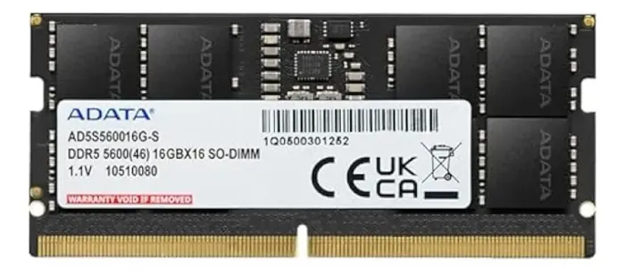 Memória para Notebook Adata 16GB DDR5 5600MHz Sodimm
