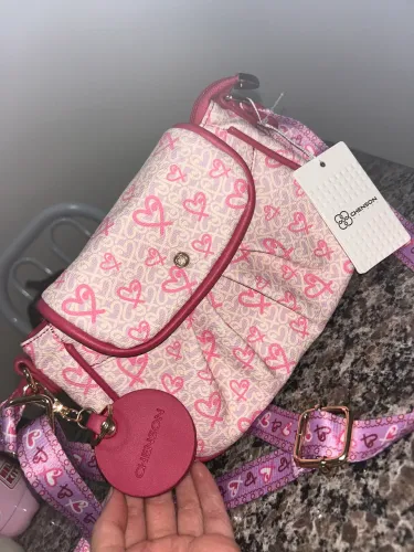 Bolsa Chenson Original Nova Little Heat Plissada Rosa