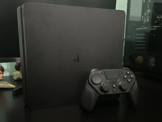 Playstation 4 slim 1 terabyte + controle anti drift