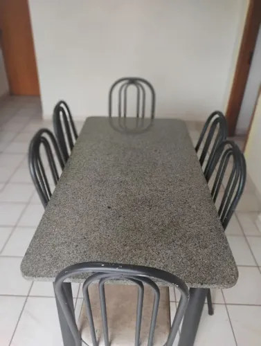 Mesa de mármore 6 lugares 