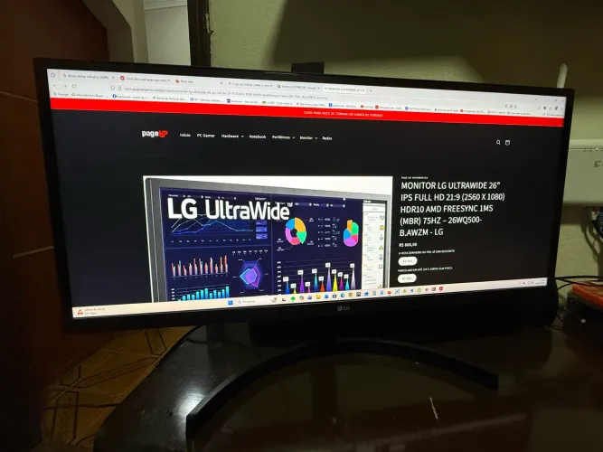 Monitor LG Gamer Ultrawide 29 multitelas 29WL500-B NOVÍSSIMO 