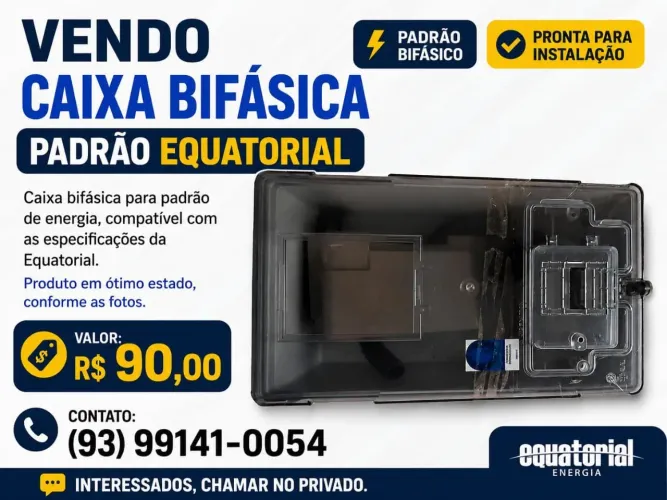 Vendo caixa bifásica padrão equatorial.