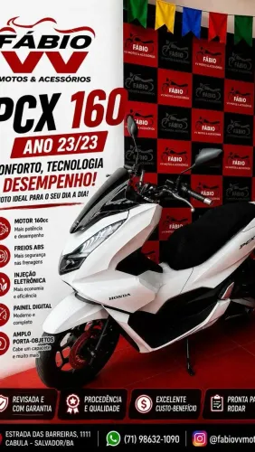 Moto pra vender logo PCX 160 ABS 23/23 aceitamos moto na base de troca 