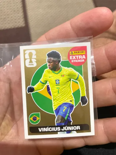 Figurinha Vinicius Júnior Gold Extra Sticker