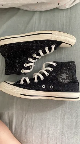 tênis converse all star preto com brilho