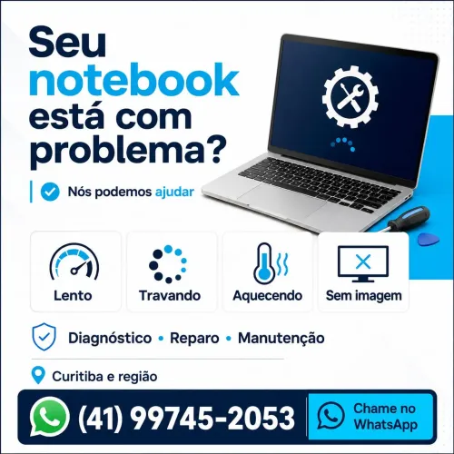 Manutenção de Notebook e PC em Curitiba | SSD, Formatação e Reparos