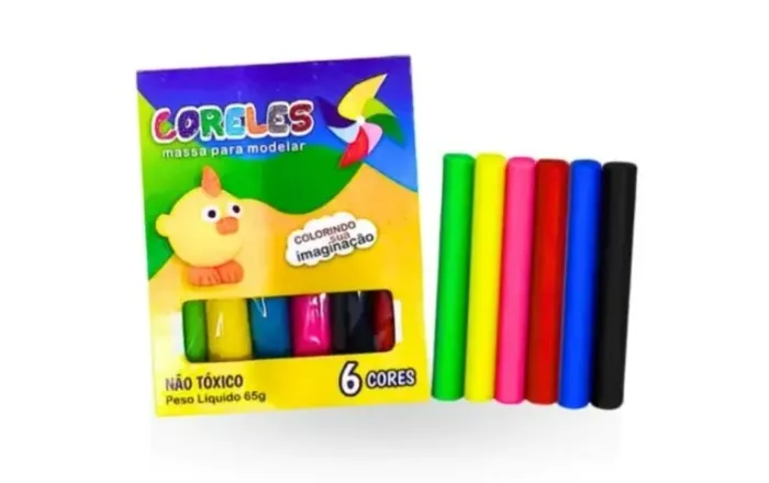 Kit 3 Massinhas de Modelar 6 Cores