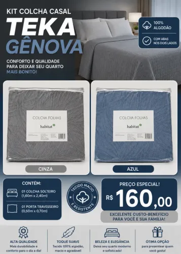 Kit 2 colchas de solteiro cores cinza e marrom