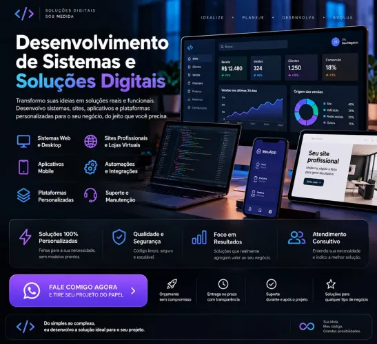 Desenvolvedor de Sistemas | Apps, Sites e Soluções Sob Medida
