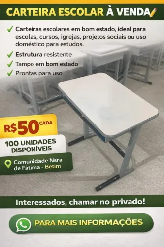 Carteira escolar /  Mesa Escolar (aceito proposta)