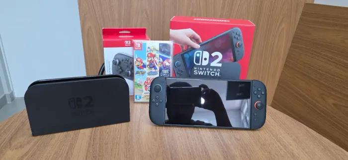 Nintendo Switch 2 com Controle Pro e Mario 3d Collection