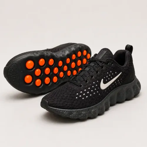 ? Nike Mind 02 Preto com Detalhes Laranja + Brinde ?