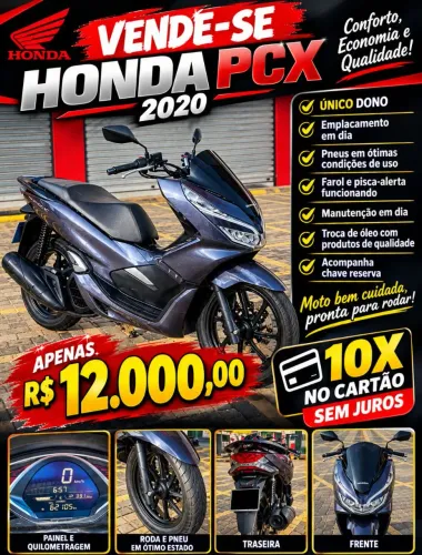 PCX 2020 - CINZA - DIRETAMENTE PROPRIETÁRIO