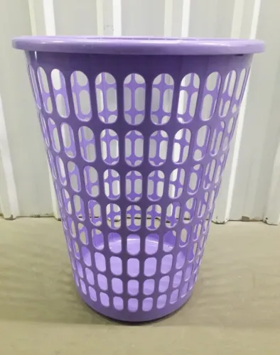 Cesto Telado De Roupas 60 Litros Plástico Rígido Lilás Sem Tampa
