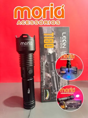 Lanterna Led Dt-10 2999000 Lumens Super Zoom 2000x Prova D'água Profissional com Bateria 