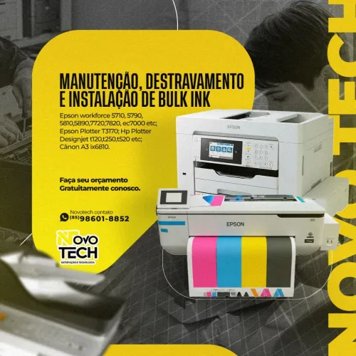 Destrava,Instalação de bulkink e manutenção em impressoras Epson,hp e canon com garantia 
