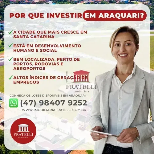 Terreno à venda, 240 m² por R$ 9.515,00 - Colégio Agrícola - Araquari/SC