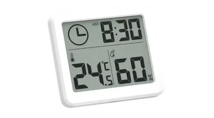 Termohigrômetro relógio digital de temperatura e umidade monitoramento COD-AP195  