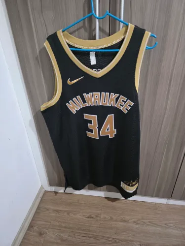 Camisa milwaukee bucks preta select