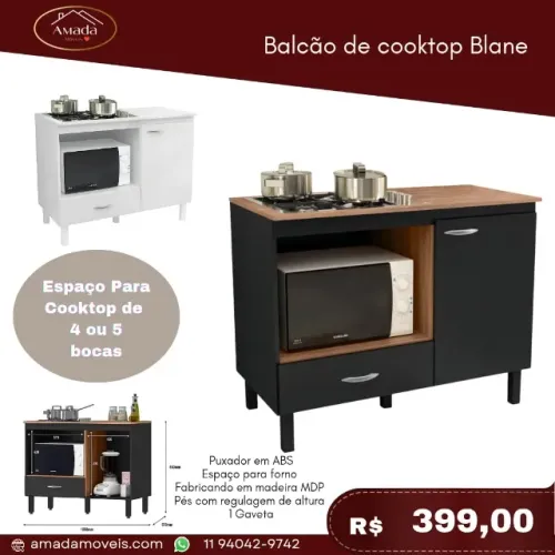 Balcão de Cooktop blane, a pronta entrega 