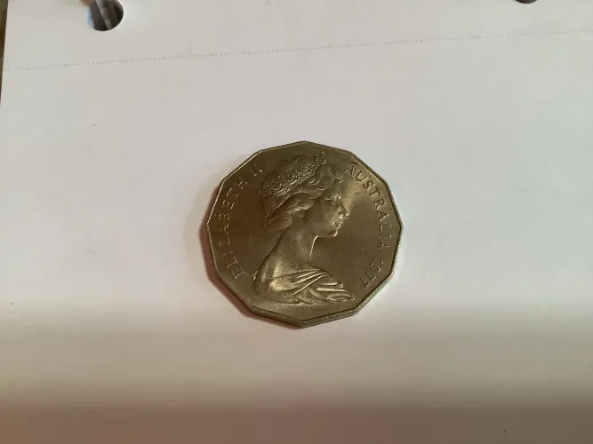 Moeda 50 Cents Silver Jubilee De 1977 Austrália