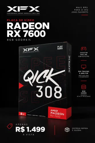 RX 7600 8g XFX 3 fans