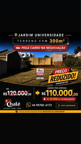 Terreno com valor reduzido 