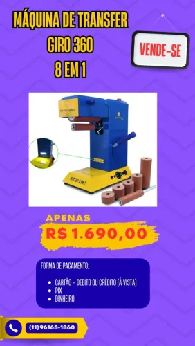 MÁQUINA DE SUBLIMAÇÃO 8 EM 1