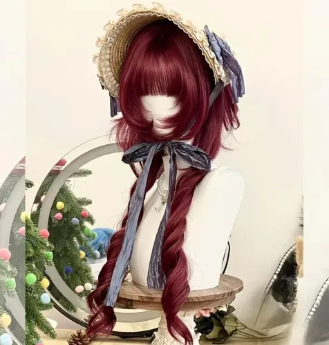 Peruca Jellyfish Vinho para Cosplay